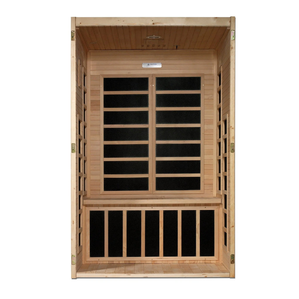 Dynamic "Santiago" 2-person Low EMF FAR Infrared Sauna DYN-6209-01 - side profile