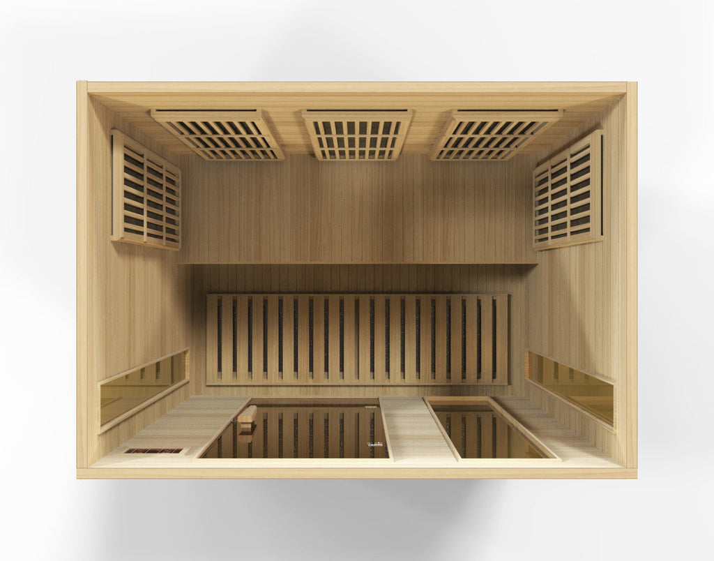 Golden Designs Maxxus Near Zero EMF FAR Infrared Sauna with Canadian Hemlock | MX-K306-01-ZF