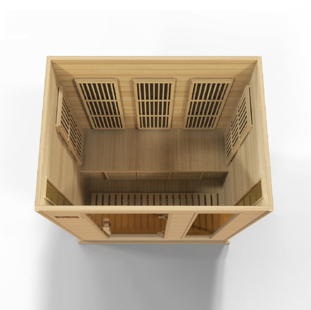 Golden Designs Maxxus Near Zero EMF FAR Infrared Sauna with Canadian Hemlock | MX-K306-01-ZF