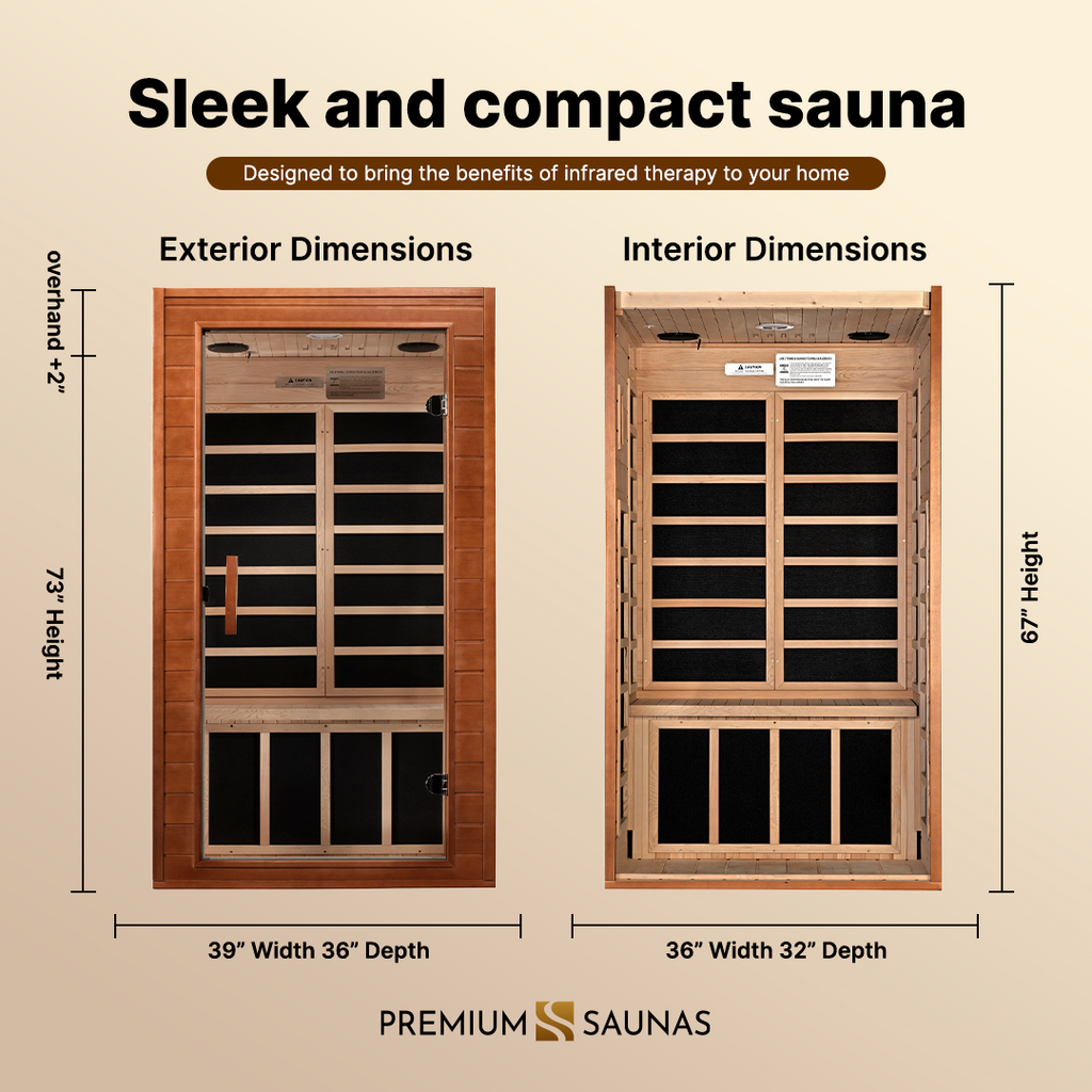 Dynamic "Avila" 1-2-person Low EMF FAR Infrared Sauna DYN-6103-01 - control panel detail