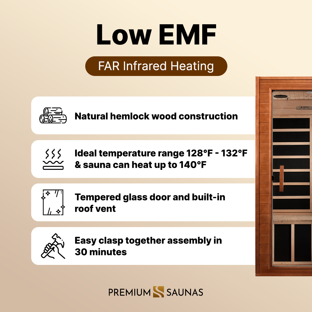 Dynamic "Avila" 1-2-person Low EMF FAR Infrared Sauna DYN-6103-01 - lifestyle scene