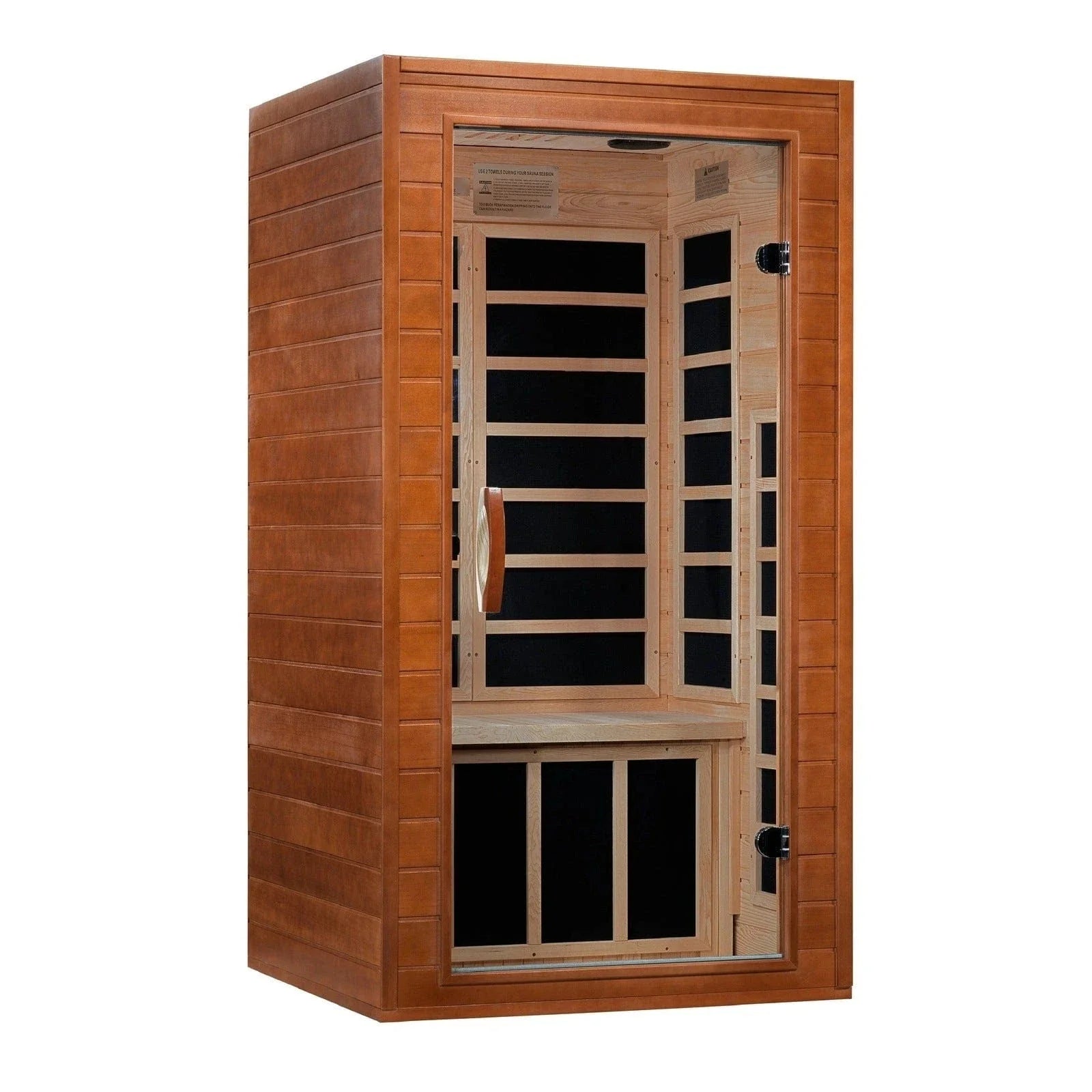 Dynamic "Avila" 1-2-person Low EMF FAR Infrared Sauna DYN-6103-01 - exterior front view