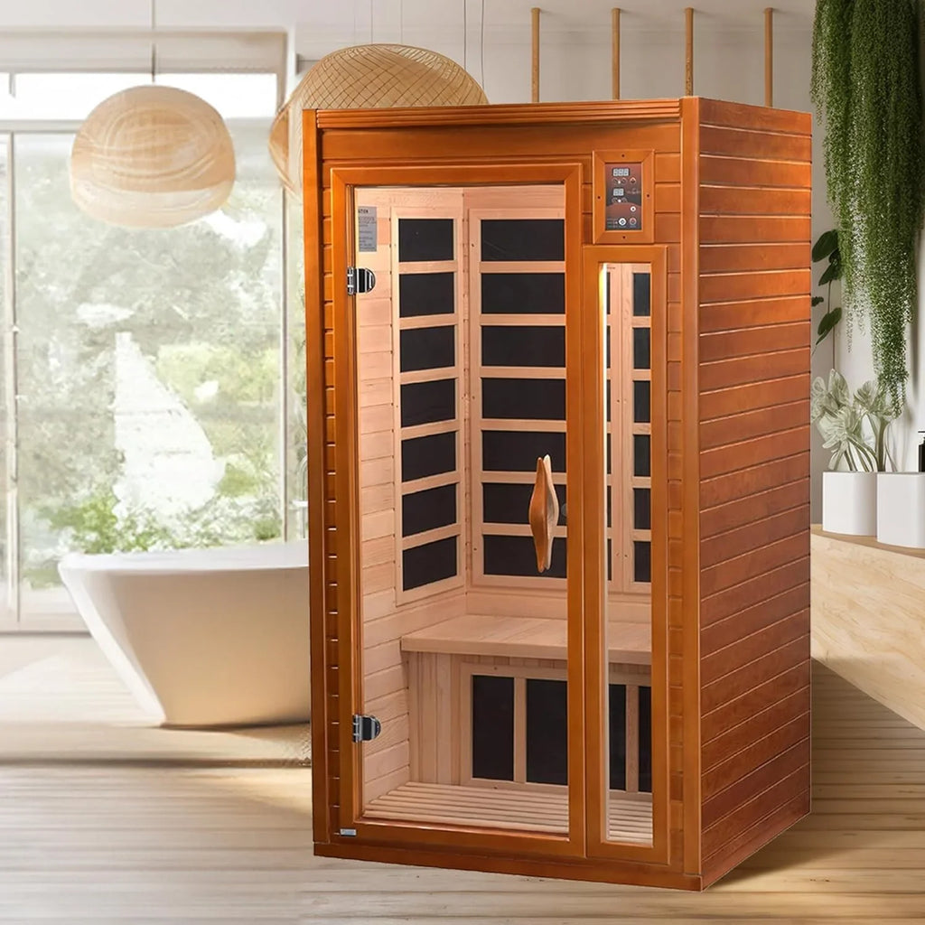 Dynamic "Barcelona" 1-2-person Low EMF FAR Infrared Sauna DYN-6106-01 - spec close-up