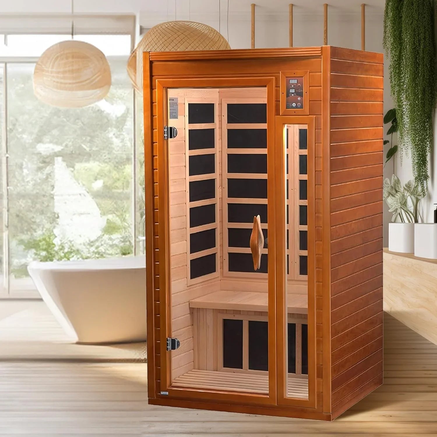 Dynamic "Barcelona" 1-2-person Low EMF FAR Infrared Sauna DYN-6106-01 - spec close-up