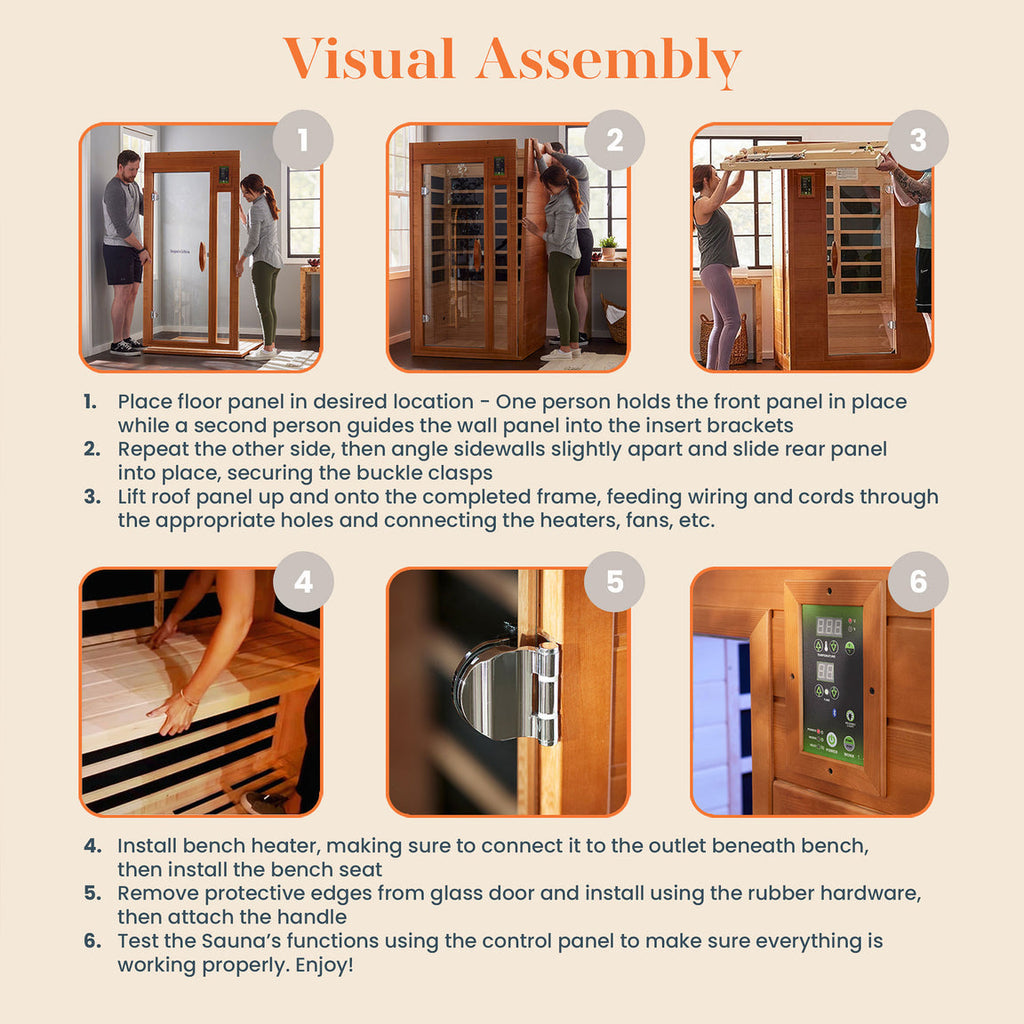 Dynamic Barcelona Elite 1-2-person Ultra Low EMF FAR Infrared Sauna - DYN-6106-01 Elite - premium build