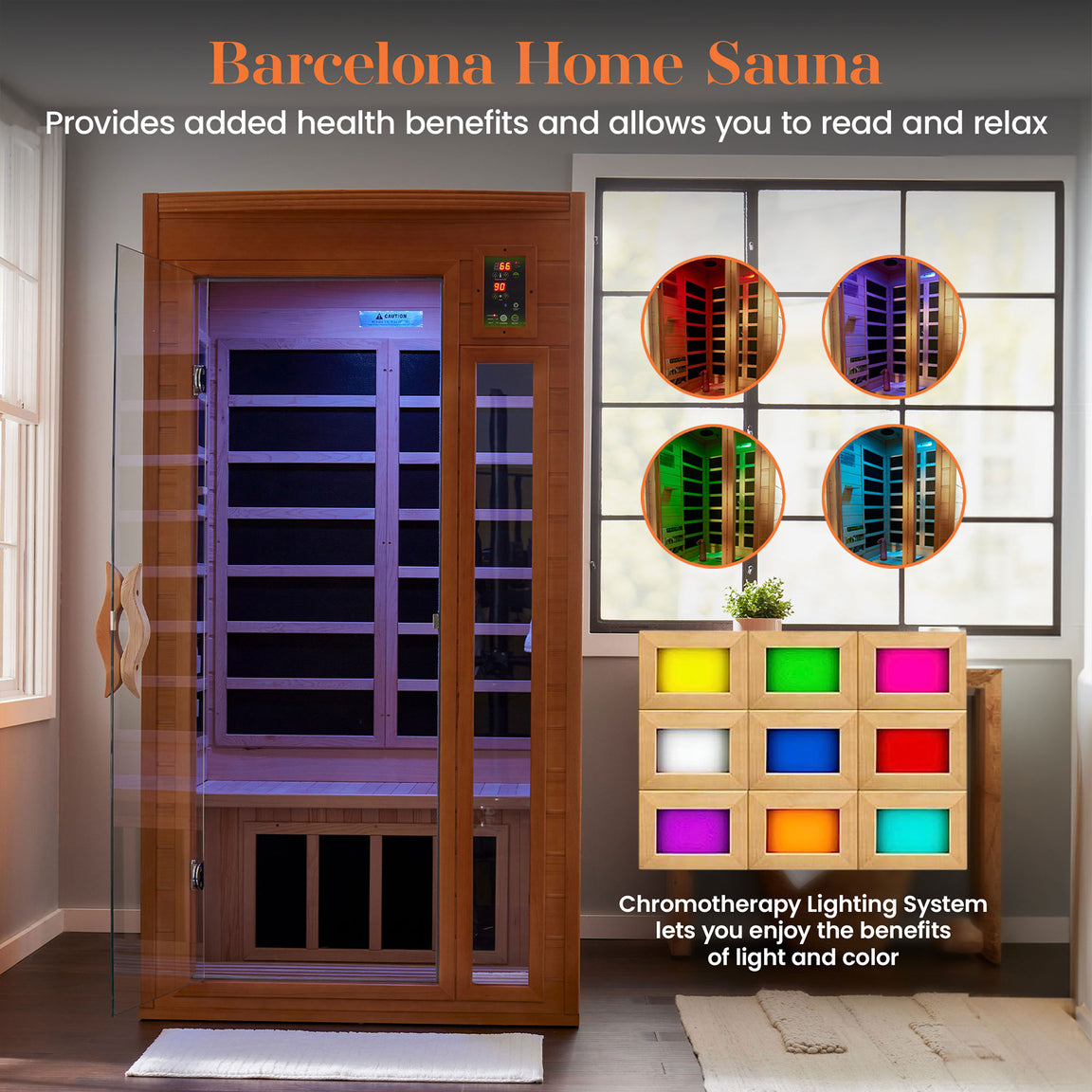 Dynamic Barcelona Elite 1-2-person Ultra Low EMF FAR Infrared Sauna - DYN-6106-01 Elite - construction detail