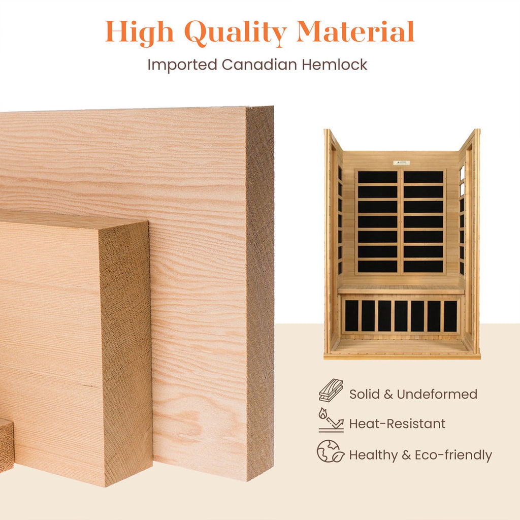 Dynamic "Barcelona" 1-2-person Low EMF FAR Infrared Sauna DYN-6106-01 - mood shot