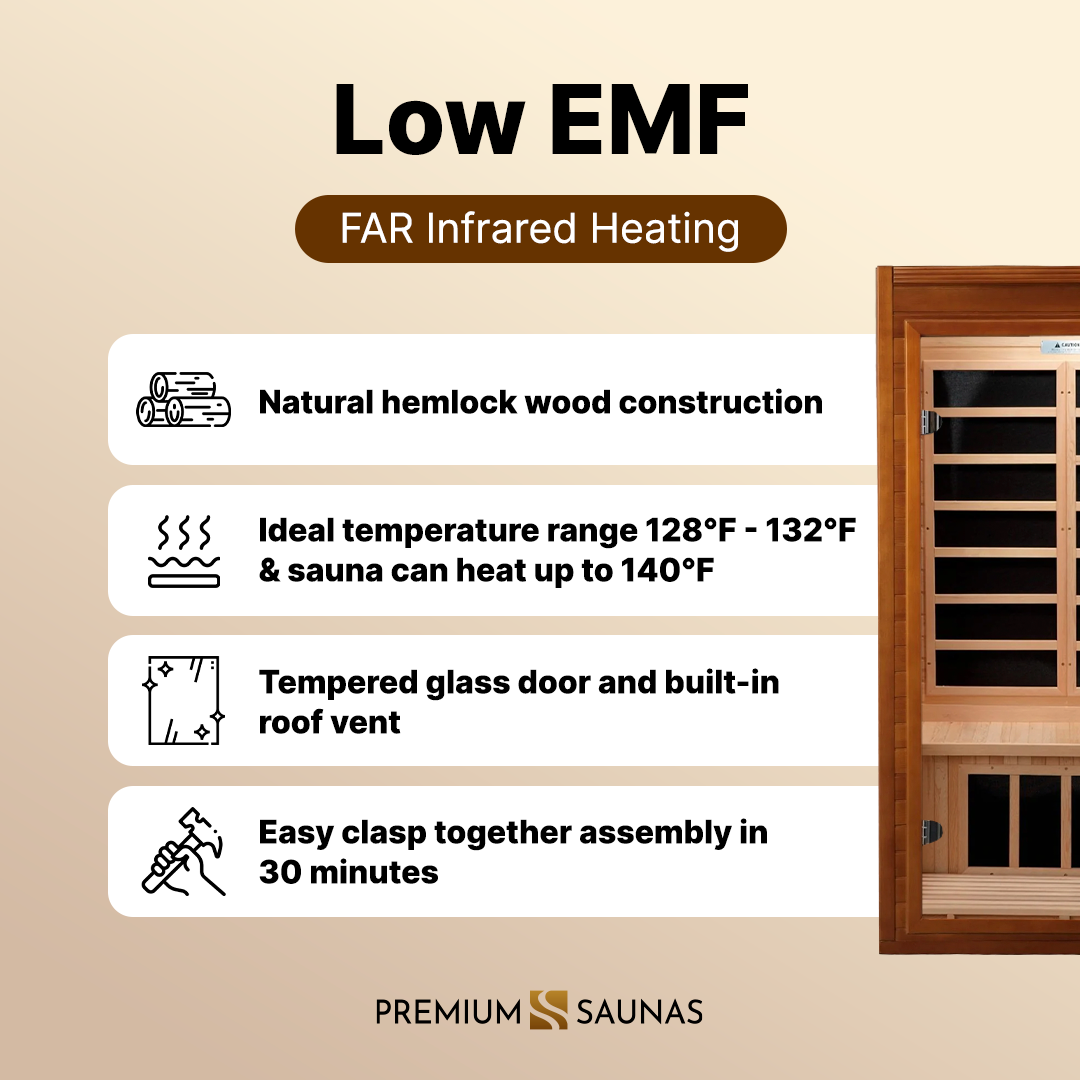 Dynamic "Barcelona" 1-2-person Low EMF FAR Infrared Sauna DYN-6106-01 - lifestyle scene