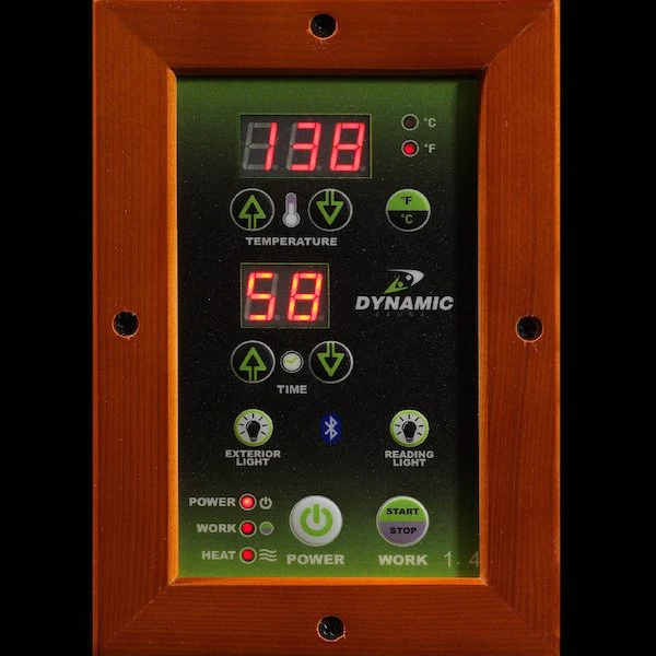 Dynamic "Barcelona" 1-2-person Low EMF FAR Infrared Sauna DYN-6106-01 - lighting detail
