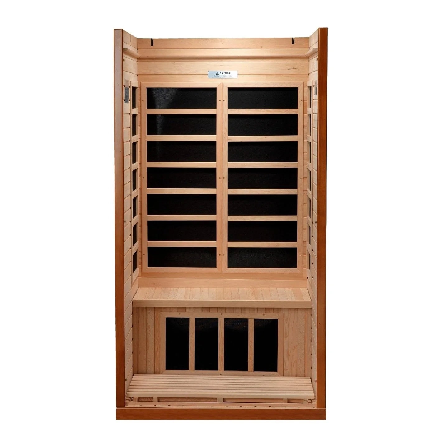 Dynamic "Barcelona" 1-2-person Low EMF FAR Infrared Sauna DYN-6106-01 - wood grain detail