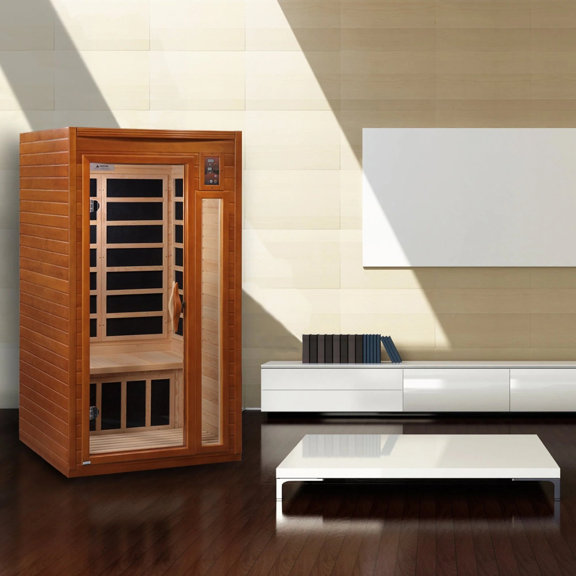 Dynamic "Barcelona" 1-2-person Low EMF FAR Infrared Sauna DYN-6106-01 - door detail