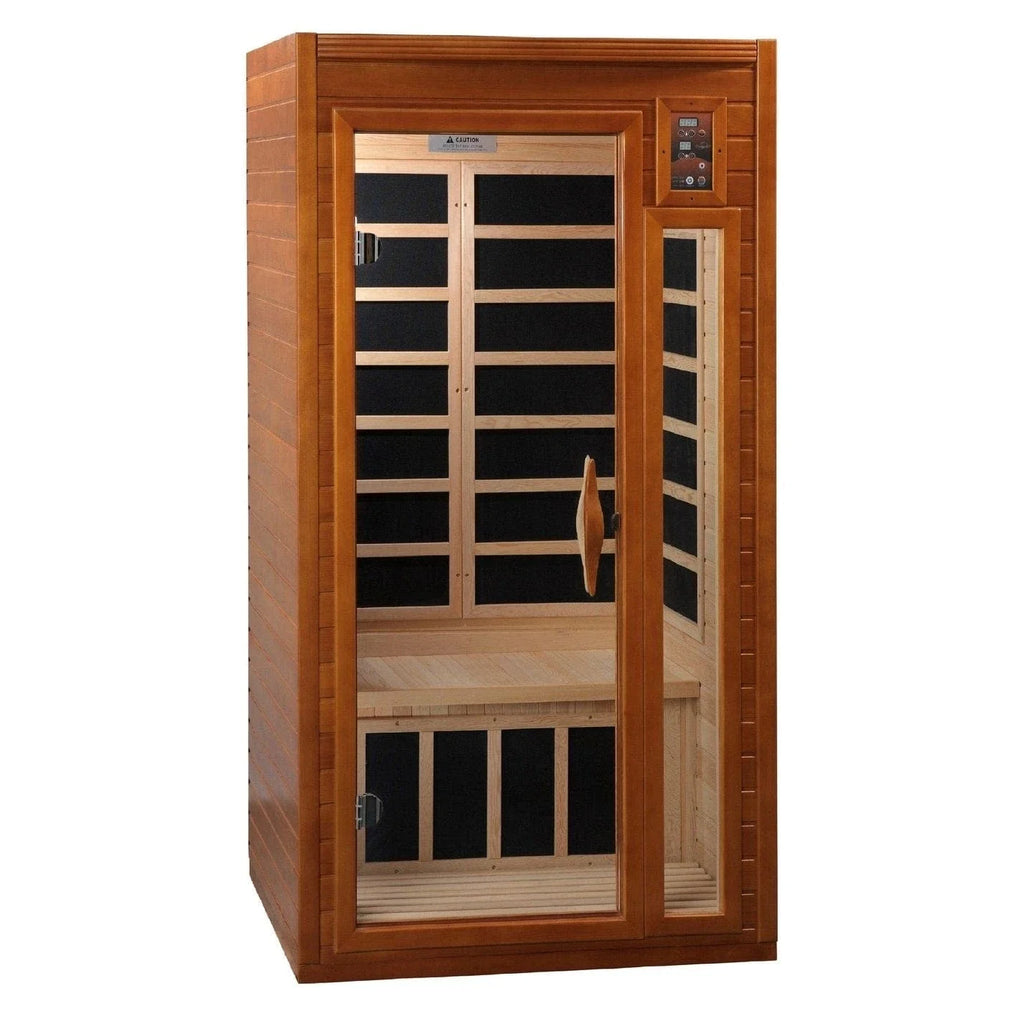Dynamic Barcelona Elite 1-2-person Ultra Low EMF FAR Infrared Sauna - DYN-6106-01 Elite - exterior front view