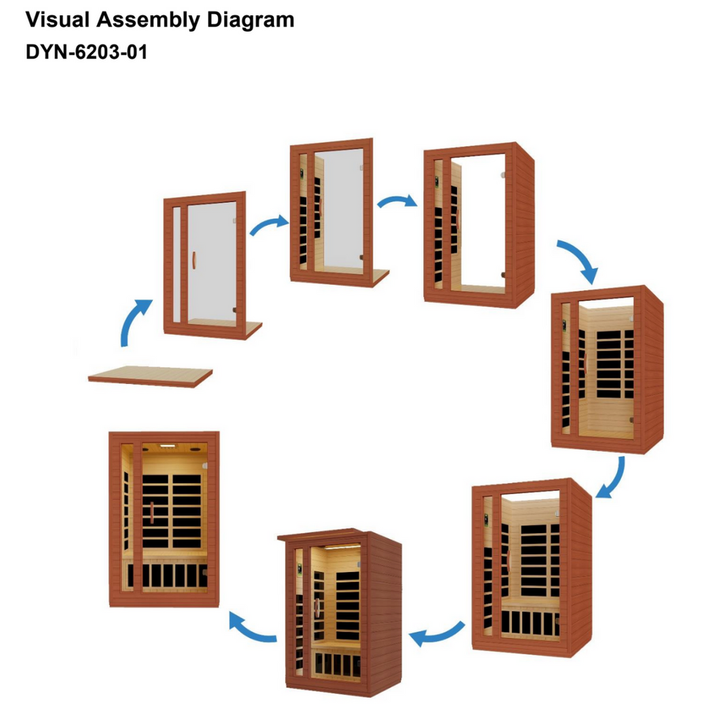 Dynamic Cordoba Elite 2-person Ultra Low EMF FAR Infrared Sauna - DYN-6203-01 Elite - wood grain detail