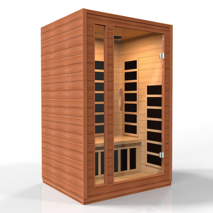 Dynamic Cordoba Elite 2-person Ultra Low EMF FAR Infrared Sauna - DYN-6203-01 Elite - rear view