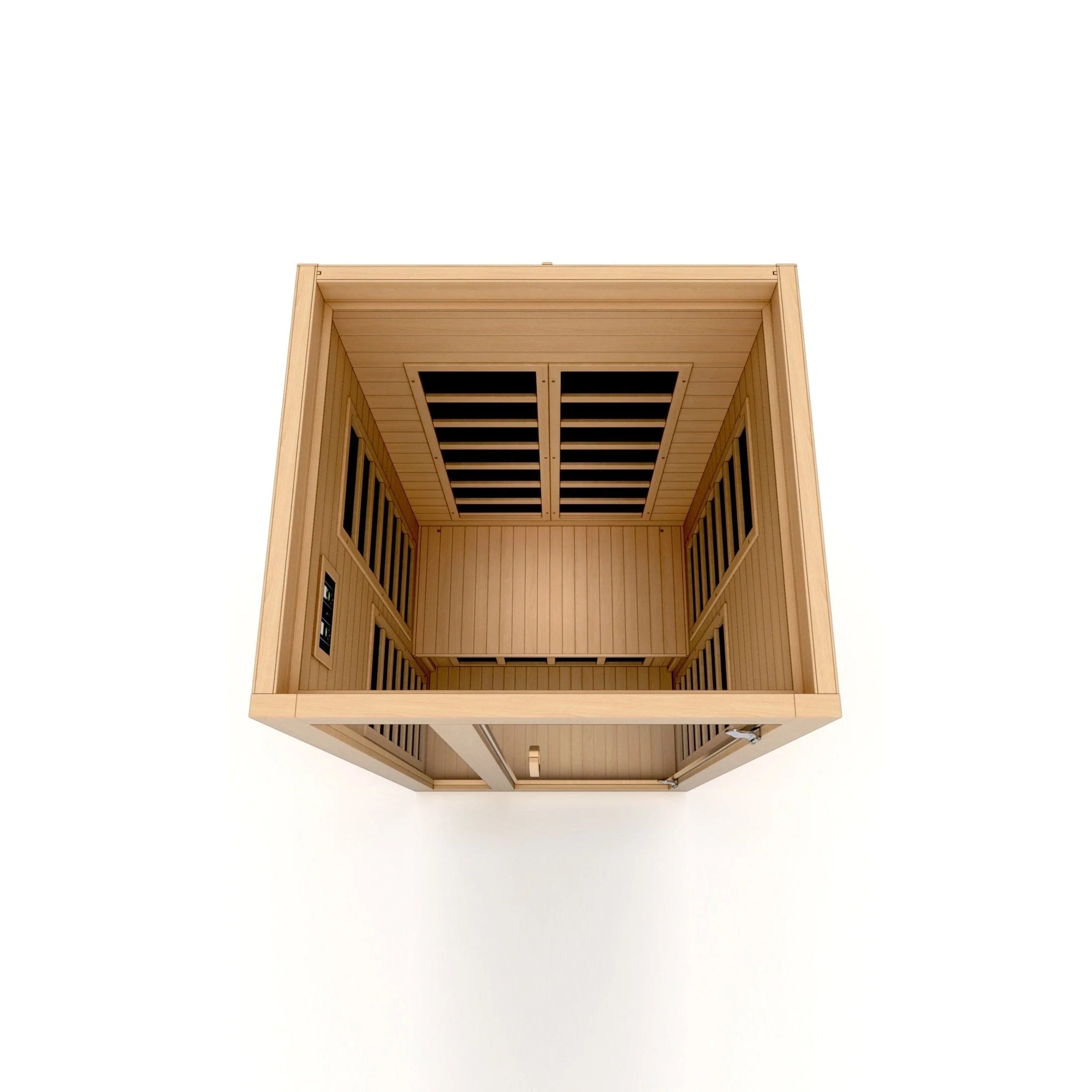 Dynamic "Gracia" 1-2-person Low EMF FAR Infrared Sauna DYN-6119-01 - wood grain detail