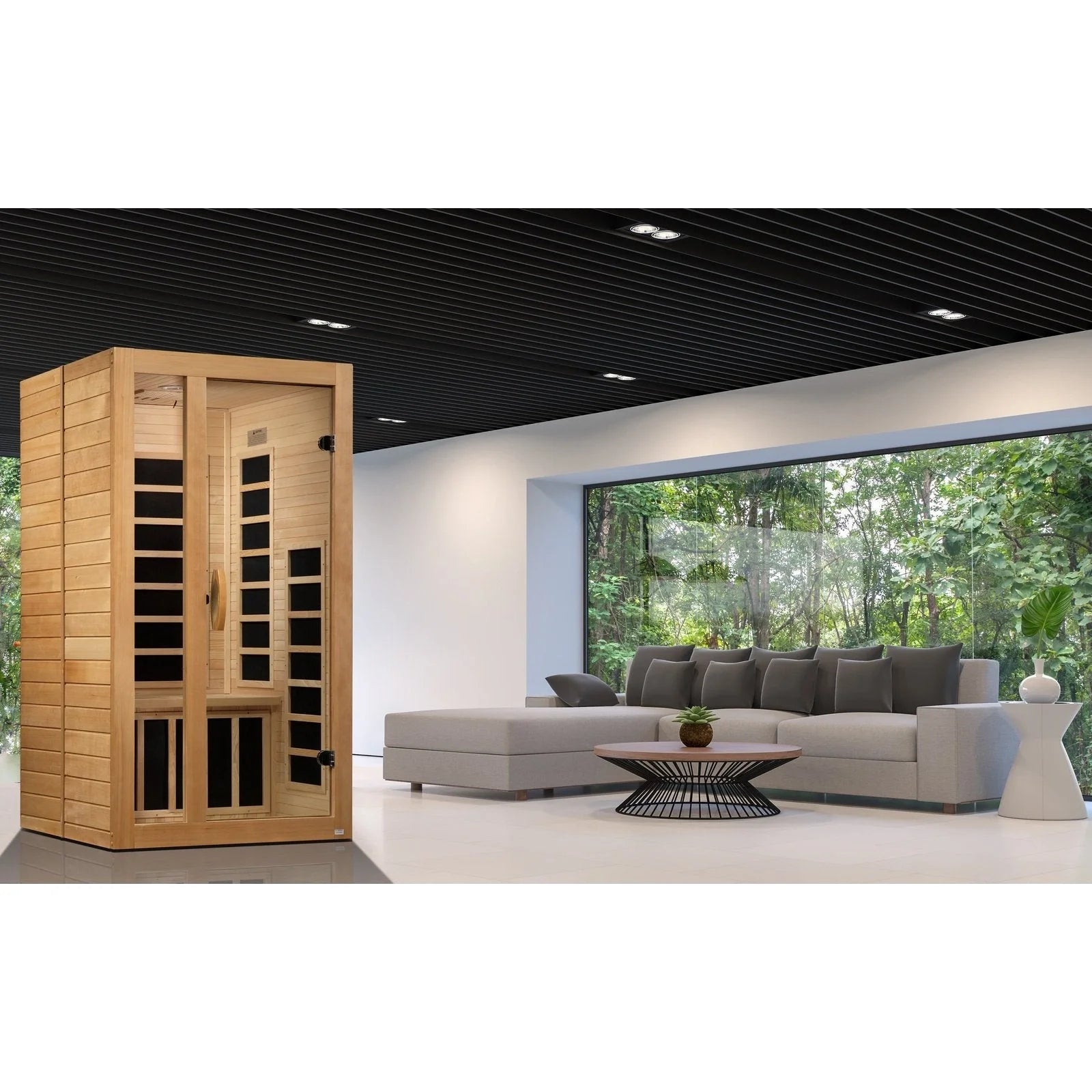 Dynamic "Gracia" 1-2-person Low EMF FAR Infrared Sauna DYN-6119-01 - spec close-up