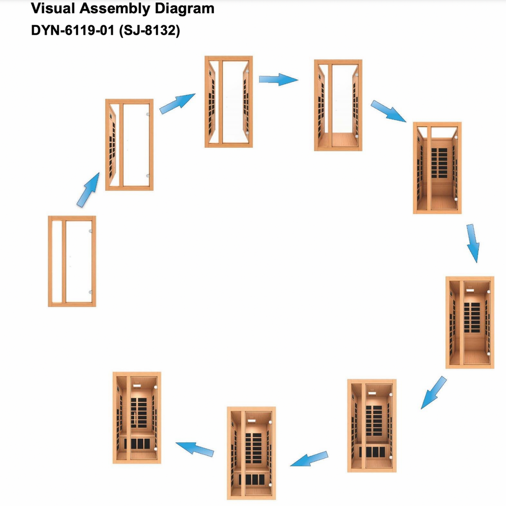 Dynamic "Gracia" 1-2-person Low EMF FAR Infrared Sauna DYN-6119-01 - scale reference
