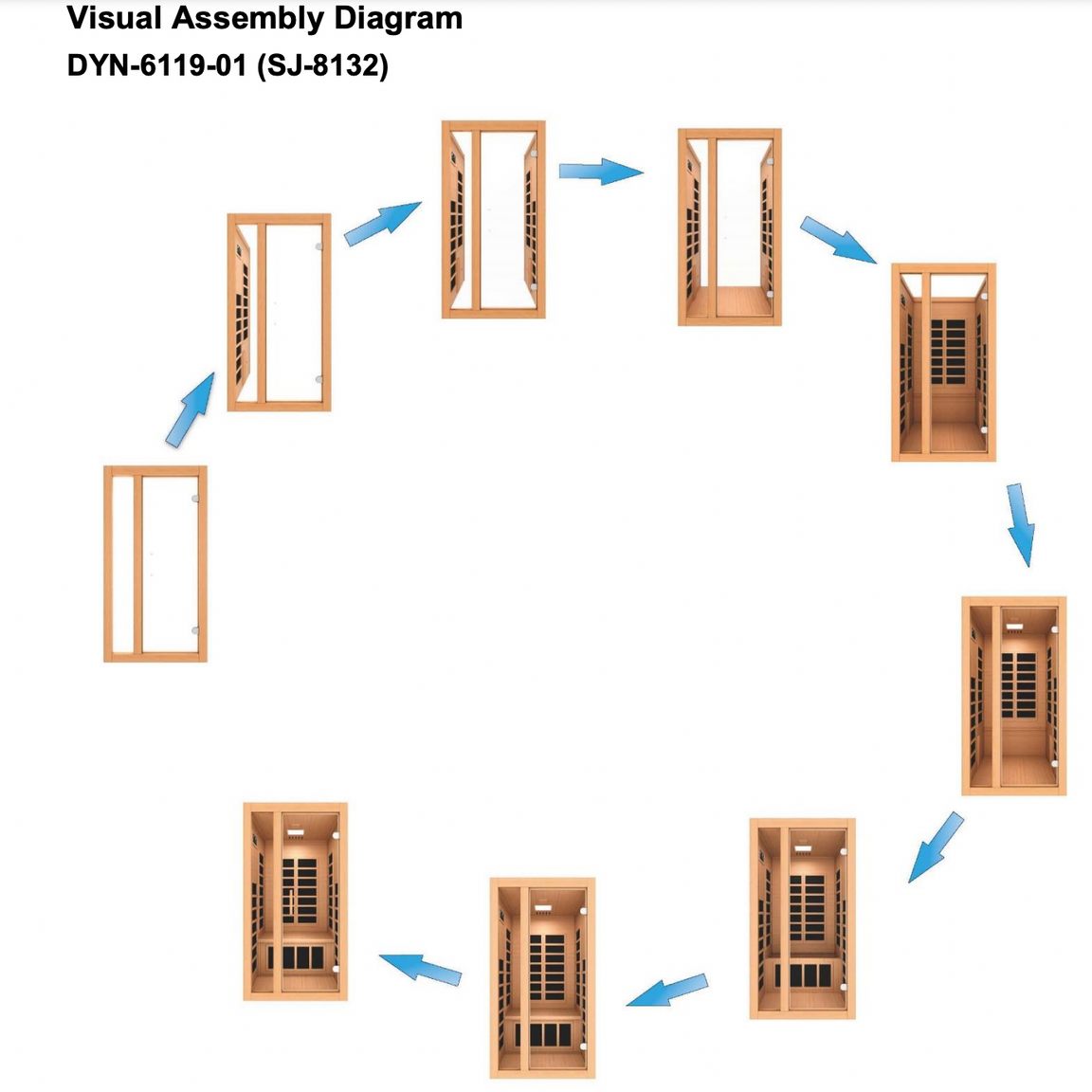 Dynamic "Gracia" 1-2-person Low EMF FAR Infrared Sauna DYN-6119-01 - scale reference