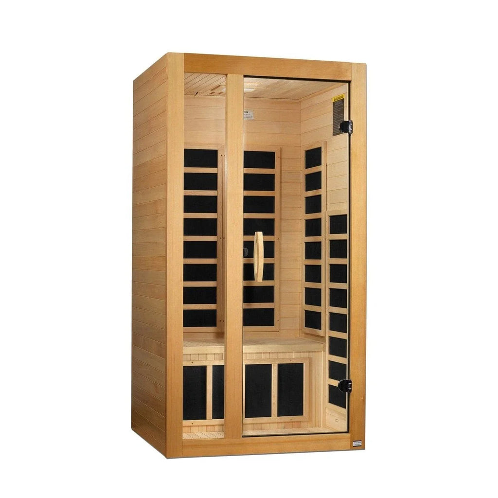 Dynamic "Gracia" 1-2-person Low EMF FAR Infrared Sauna DYN-6119-01 - exterior front view