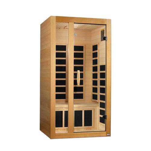 Dynamic "Gracia" 1-2-person Low EMF FAR Infrared Sauna DYN-6119-01 - exterior front view