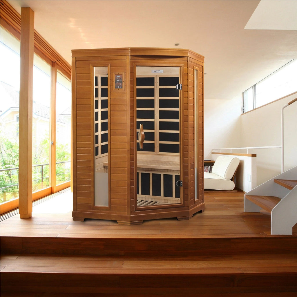 Dynamic Heming Elite 2-person Corner Ultra Low EMF FAR Infrared Sauna - DYN-6225-02 Elite - door detail