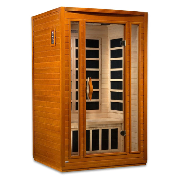 Dynamic "San Marino" 2-person Low EMF FAR Infrared Sauna DYN-6206-01 - exterior front view