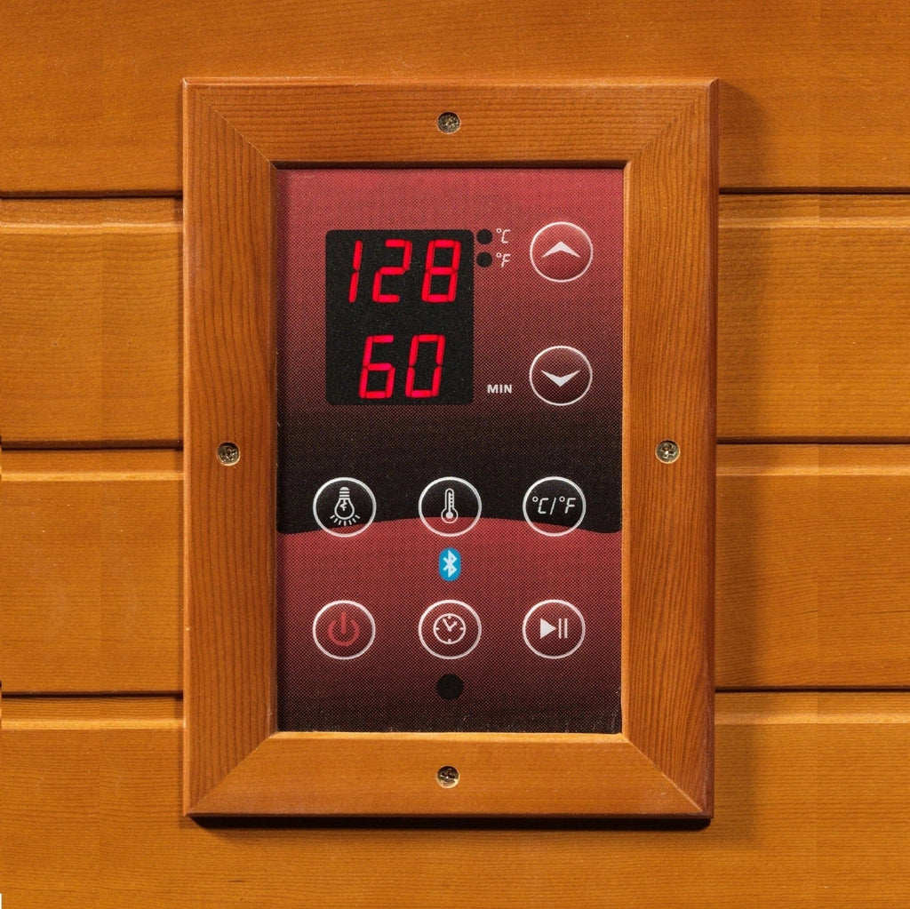 Dynamic "San Marino" 2-person Low EMF FAR Infrared Sauna DYN-6206-01 - door detail