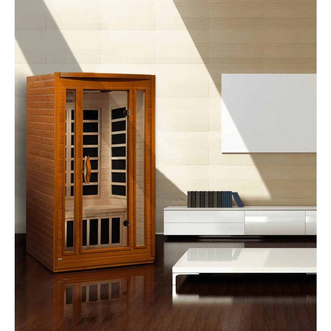 Dynamic "San Marino" 2-person Low EMF FAR Infrared Sauna DYN-6206-01 - control panel detail