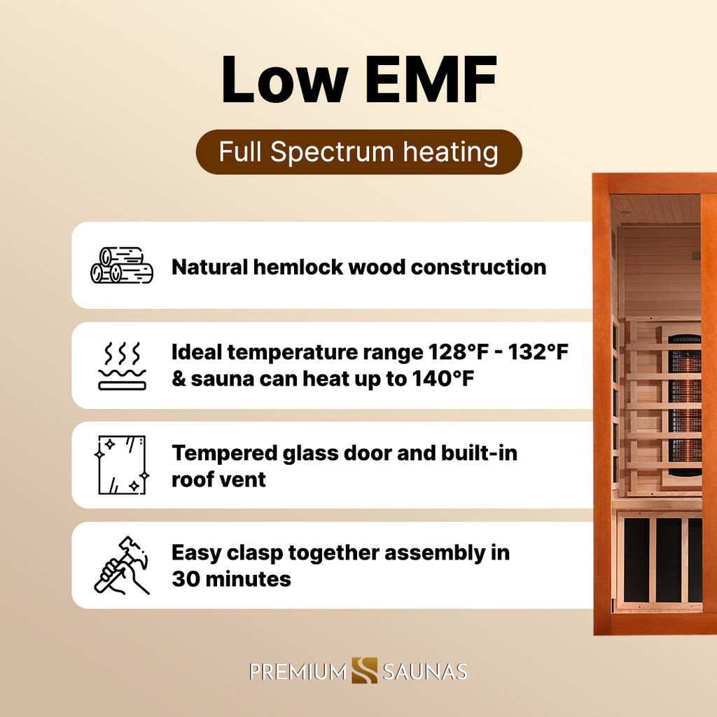 Dynamic "Santiago" 2-person Full Spectrum Near Zero EMF FAR Infrared Sauna DYN-6209-03 FS - lifestyle scene
