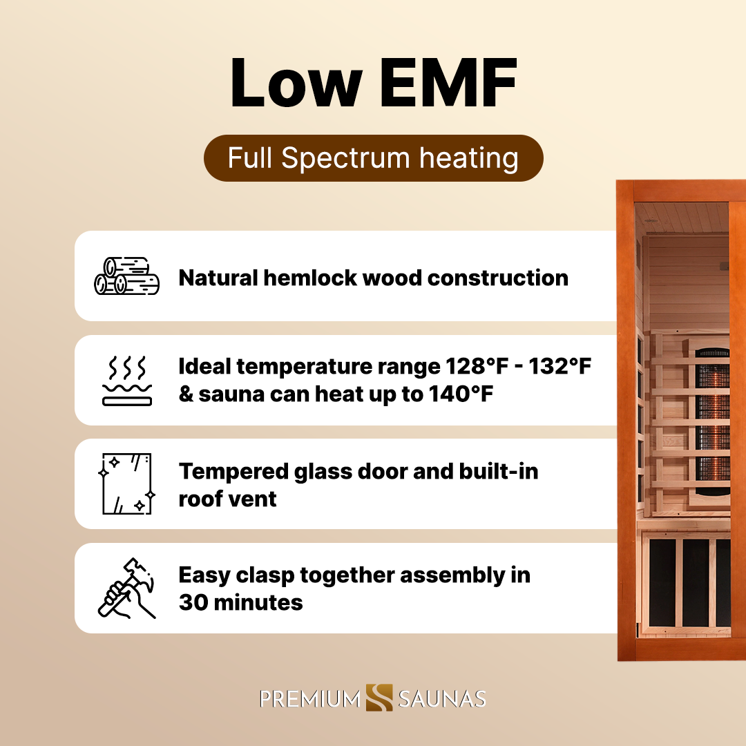 Dynamic "Santiago" 2-person Full Spectrum Near Zero EMF FAR Infrared Sauna DYN-6209-03 FS - lifestyle scene