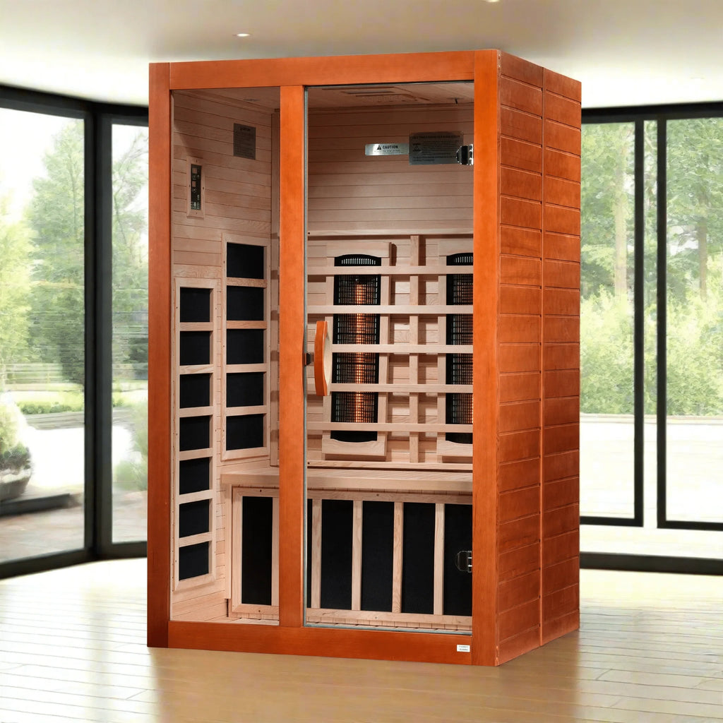 Dynamic "Santiago" 2-person Full Spectrum Near Zero EMF FAR Infrared Sauna DYN-6209-03 FS - door detail