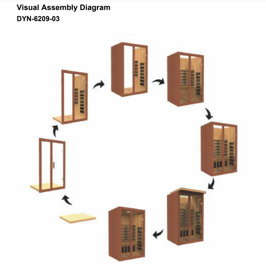 Dynamic "Santiago" 2-person Full Spectrum Near Zero EMF FAR Infrared Sauna DYN-6209-03 FS - installation view