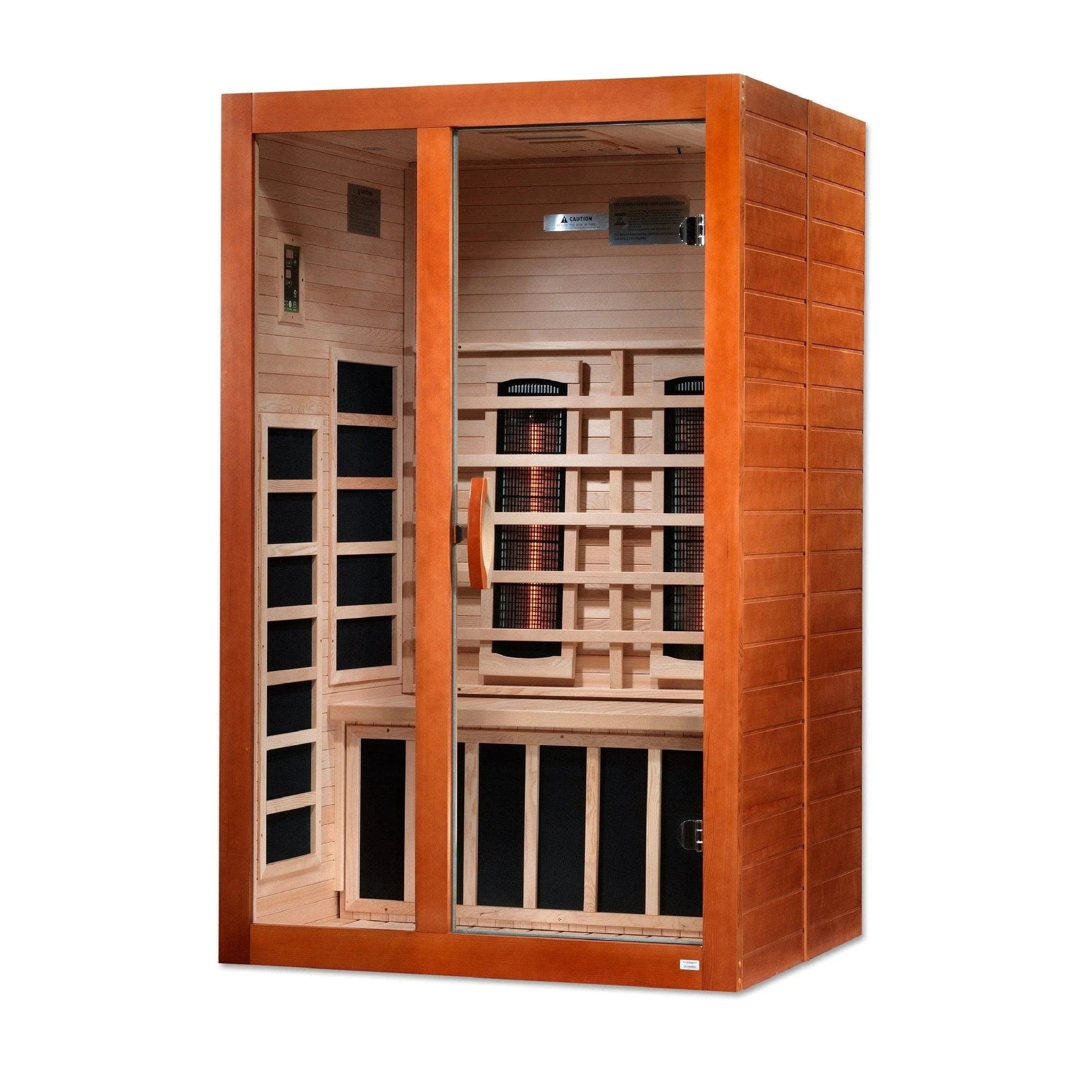 Dynamic "Santiago" 2-person Full Spectrum Near Zero EMF FAR Infrared Sauna DYN-6209-03 FS - exterior front view