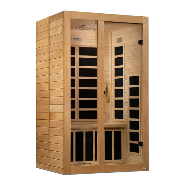 Dynamic "Santiago" 2-person Low EMF FAR Infrared Sauna DYN-6209-01 - exterior front view