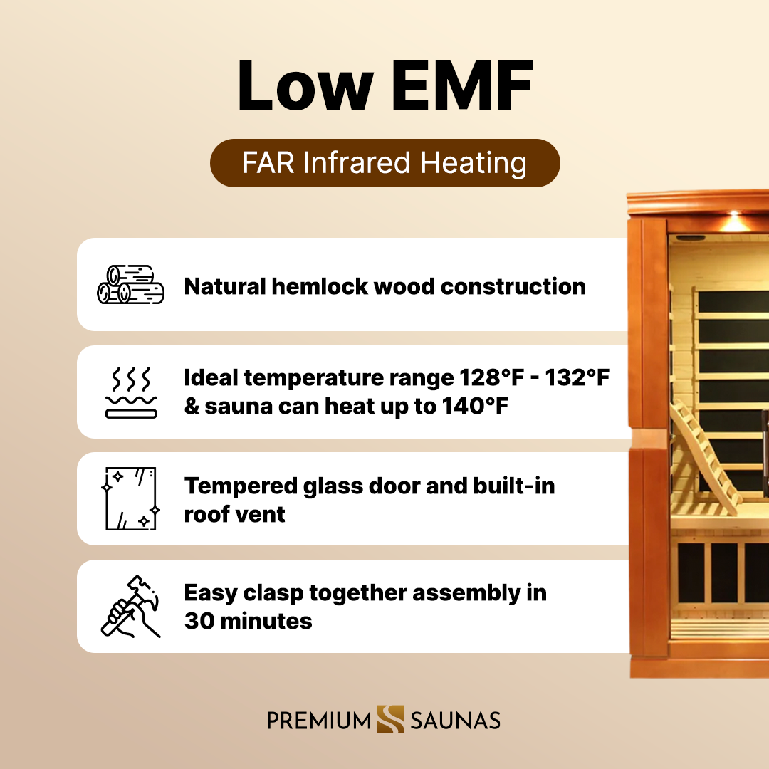 Dynamic "Venice" 2-person Low EMF FAR Infrared Sauna DYN-6210-01 - lifestyle scene