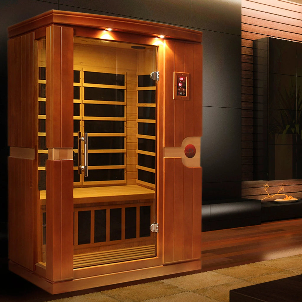 Dynamic "Venice" 2-person Low EMF FAR Infrared Sauna DYN-6210-01 - bench detail