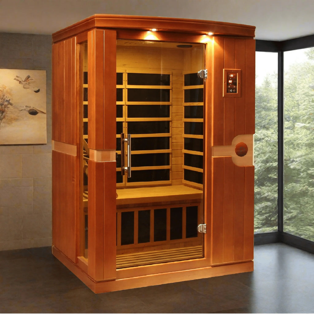 Dynamic "Venice" 2-person Low EMF FAR Infrared Sauna DYN-6210-01 - spec close-up