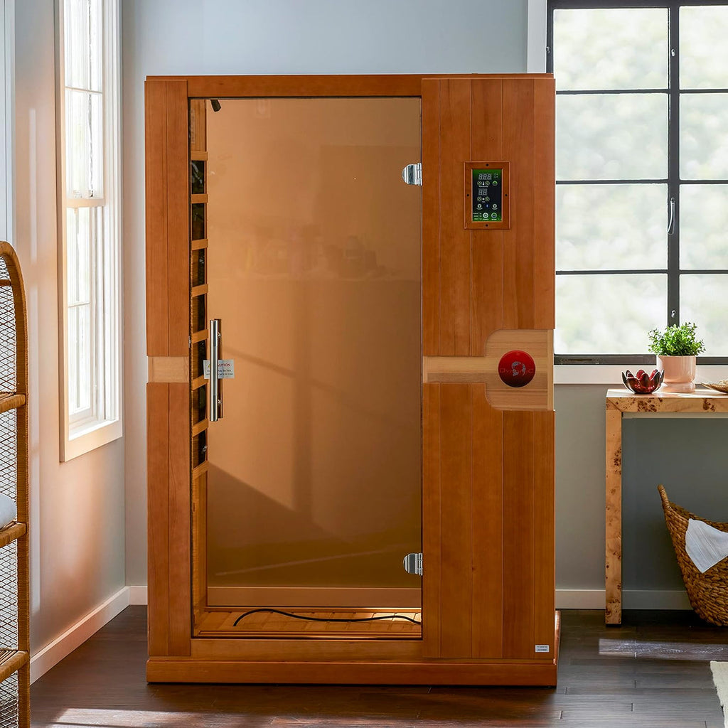 Dynamic "Venice" 2-person Low EMF FAR Infrared Sauna DYN-6210-01 - scale reference