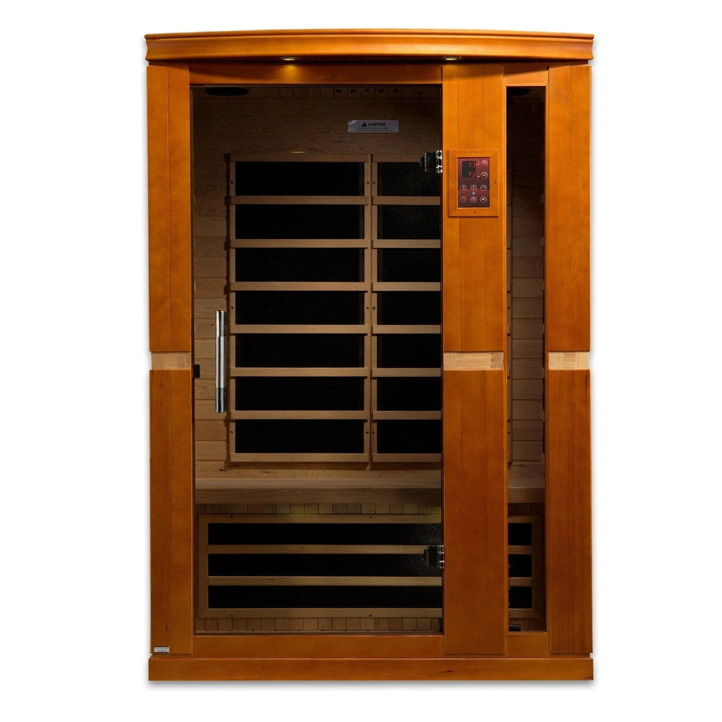 Dynamic "Vittoria" 2-person Low EMF FAR Infrared Sauna - DYN-6220-01 - side profile