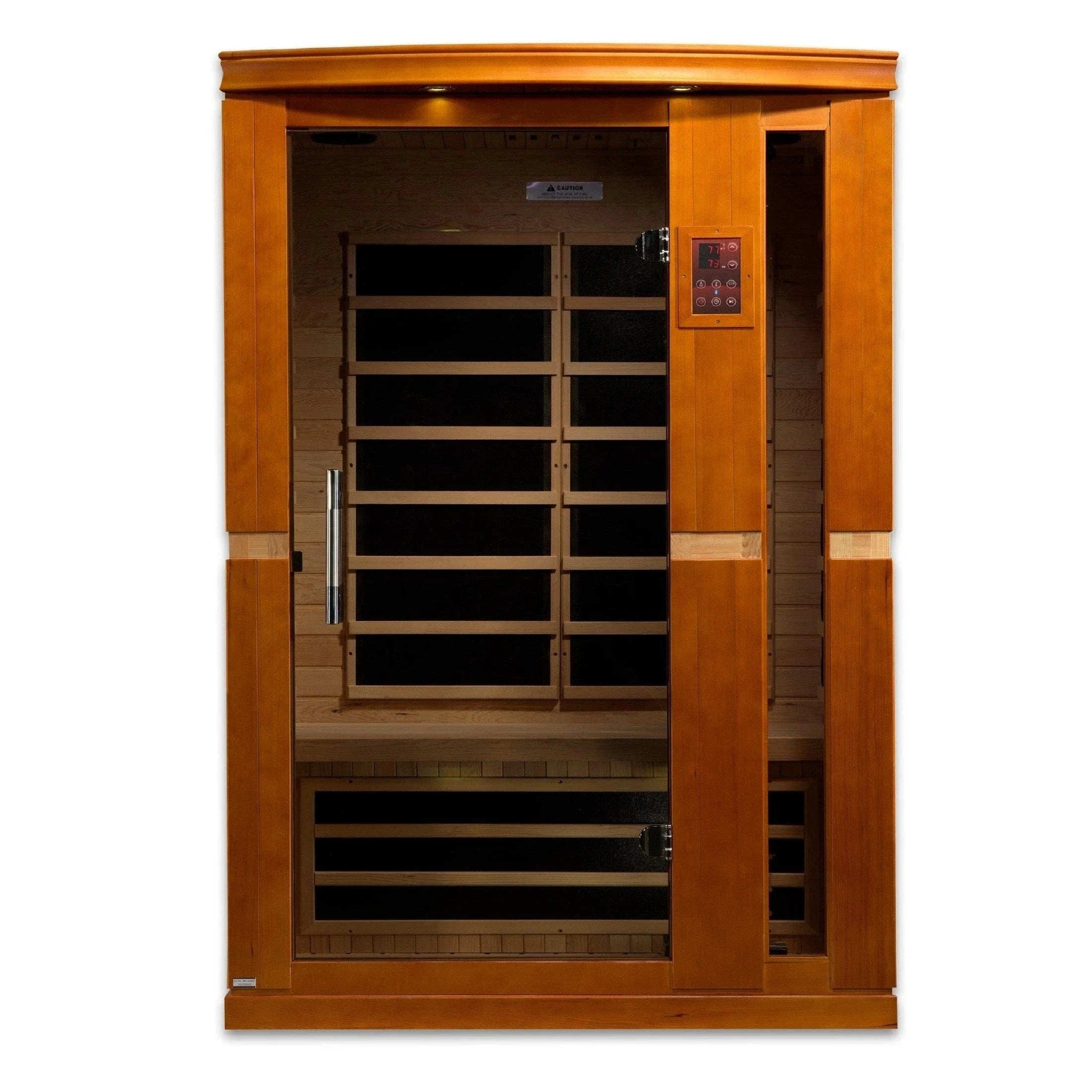 Dynamic "Vittoria" 2-person Low EMF FAR Infrared Sauna - DYN-6220-01 - side profile