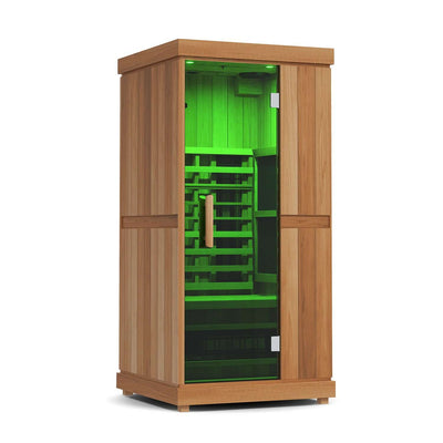 Finnmark FD-1 Full Spectrum 1-Person Infrared Sauna - glass detail