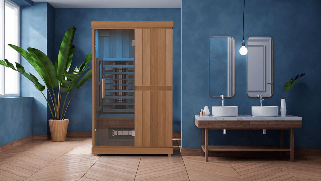Finnmark FD-2 Full Spectrum 2-Person Infrared Sauna - lighting detail