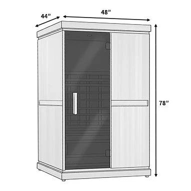 Finnmark FD-2 Full Spectrum 2-Person Infrared Sauna - glass detail