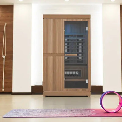 Finnmark FD-4 Trinity Infrared and Traditional 2-Person Hybrid Sauna - glass detail