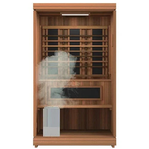 Finnmark FD-4 Trinity Infrared and Traditional 2-Person Hybrid Sauna - interior detail