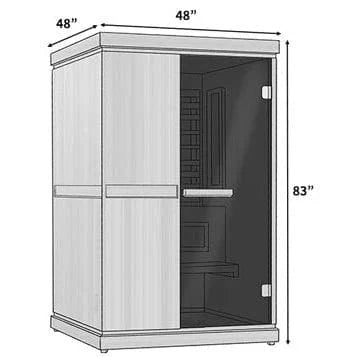 Finnmark FD-4 Trinity Infrared and Traditional 2-Person Hybrid Sauna - rear view