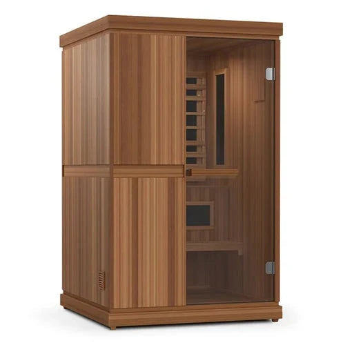 Finnmark FD-4 Trinity Infrared and Traditional 2-Person Hybrid Sauna - exterior front view