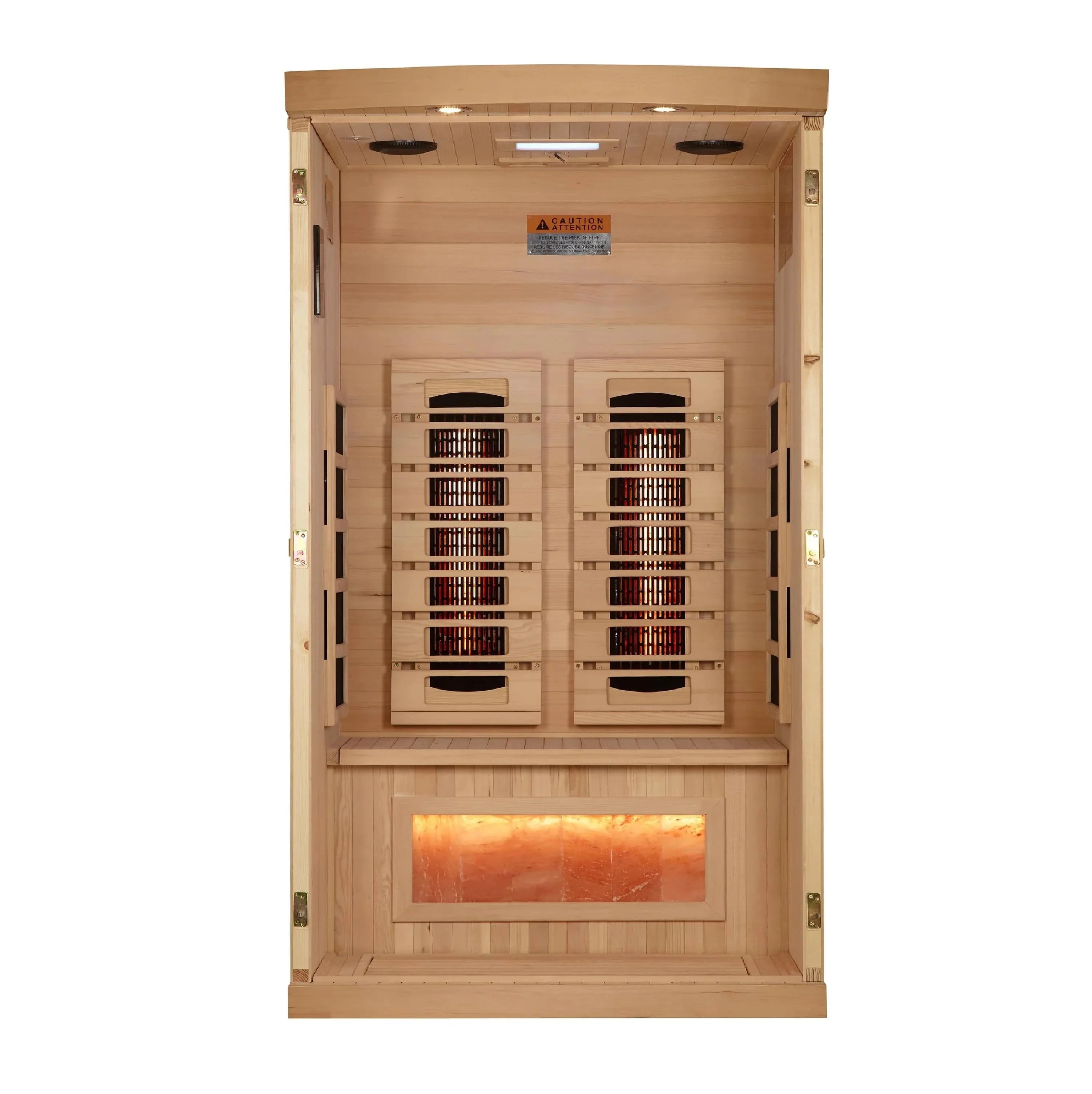 Golden Designs 1-2-Person 2025 Reserve Edition GDI-8010-03 Full Spectrum with Himalayan Salt Bar - side profile