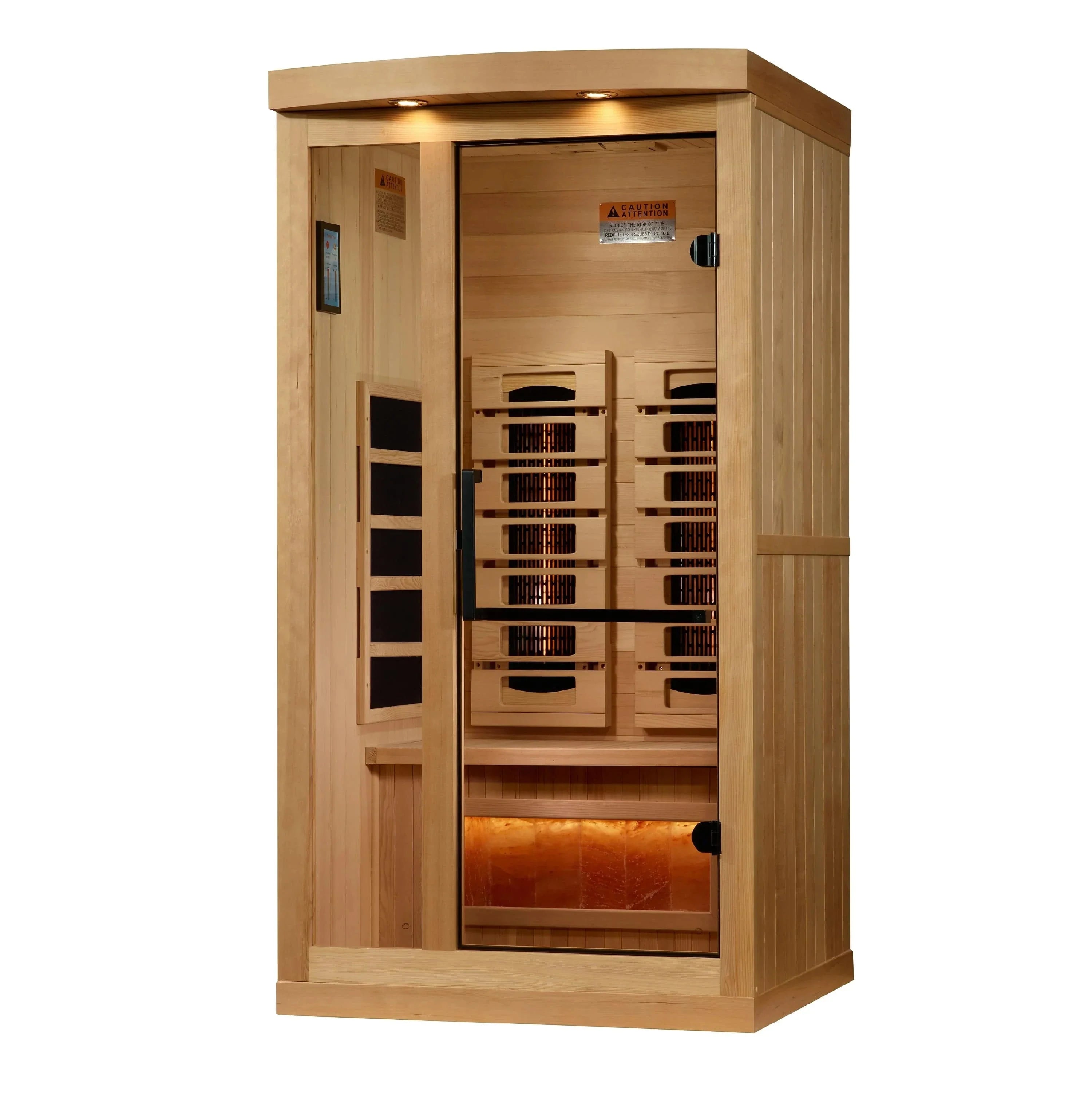 Golden Designs 1-2-Person 2025 Reserve Edition GDI-8010-03 Full Spectrum with Himalayan Salt Bar - interior detail