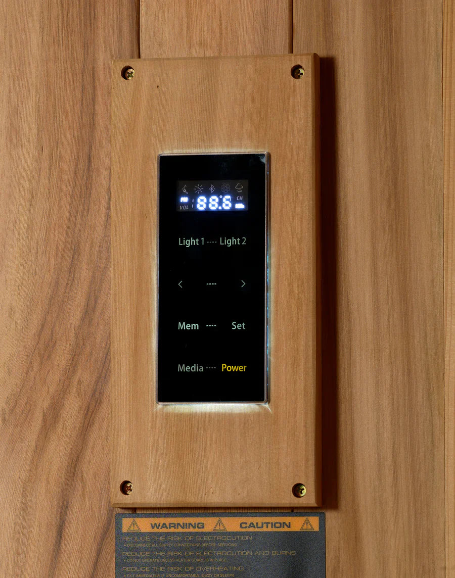 Golden Designs 2025 "Sundsvall Edition" 2 Person Traditional Sauna - heater detail